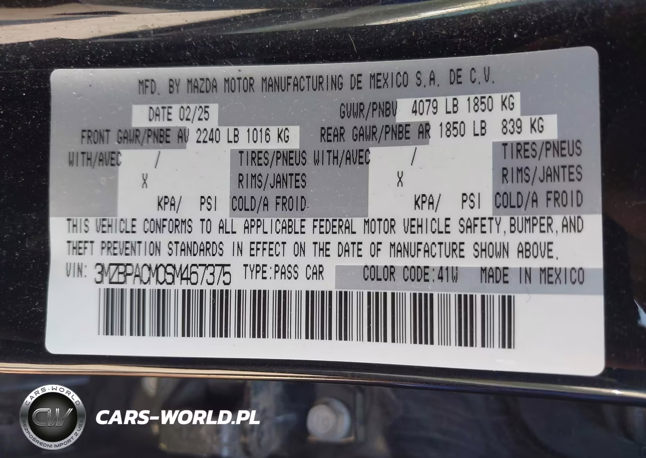 2025 Mazda Mazda3 2.5 S Preferred VIN:3MZBPACM0SM467375 - 9