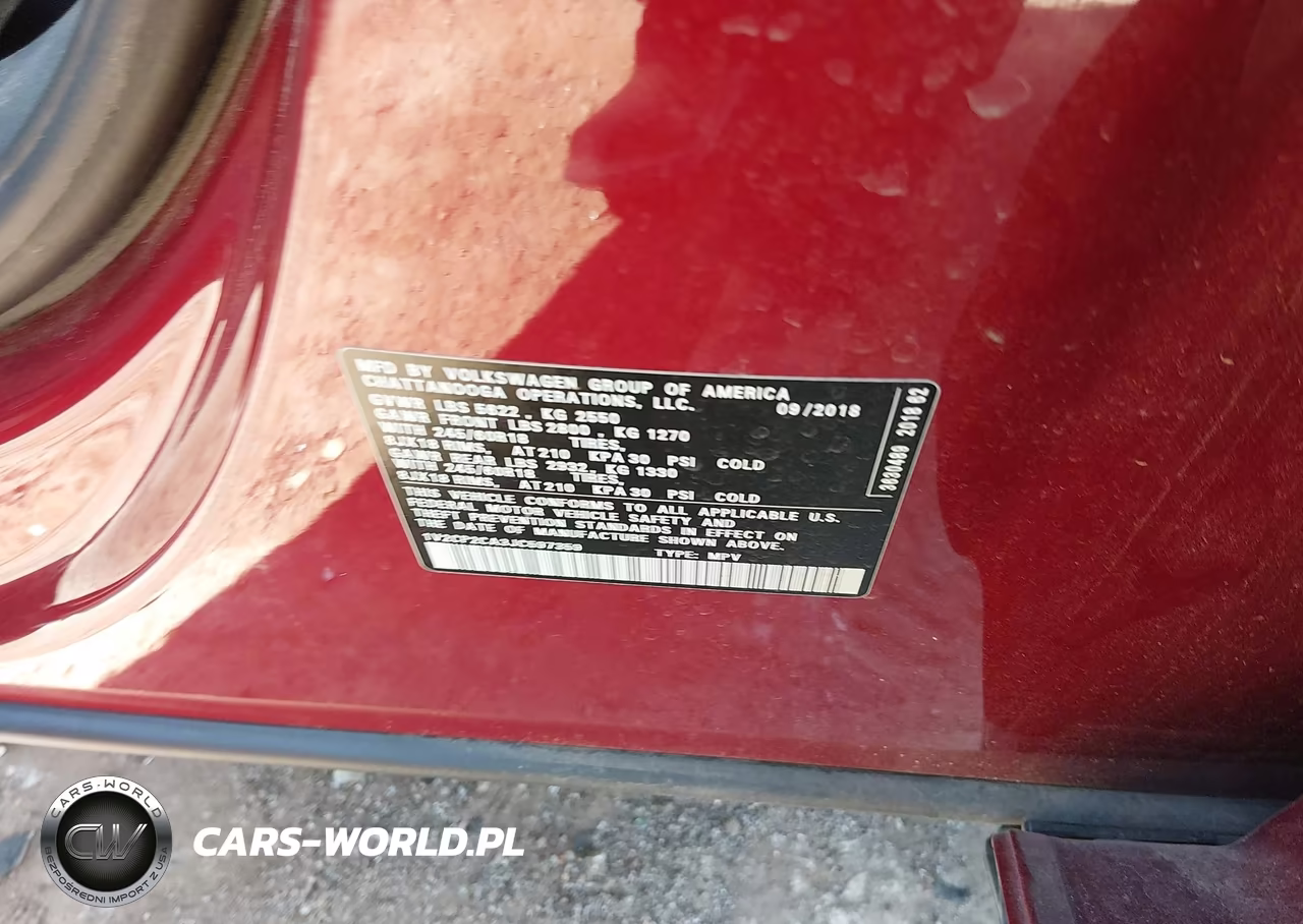 2018 Volkswagen Atlas 2.0T Se VIN:1V2CP2CA3JC597359 - 9