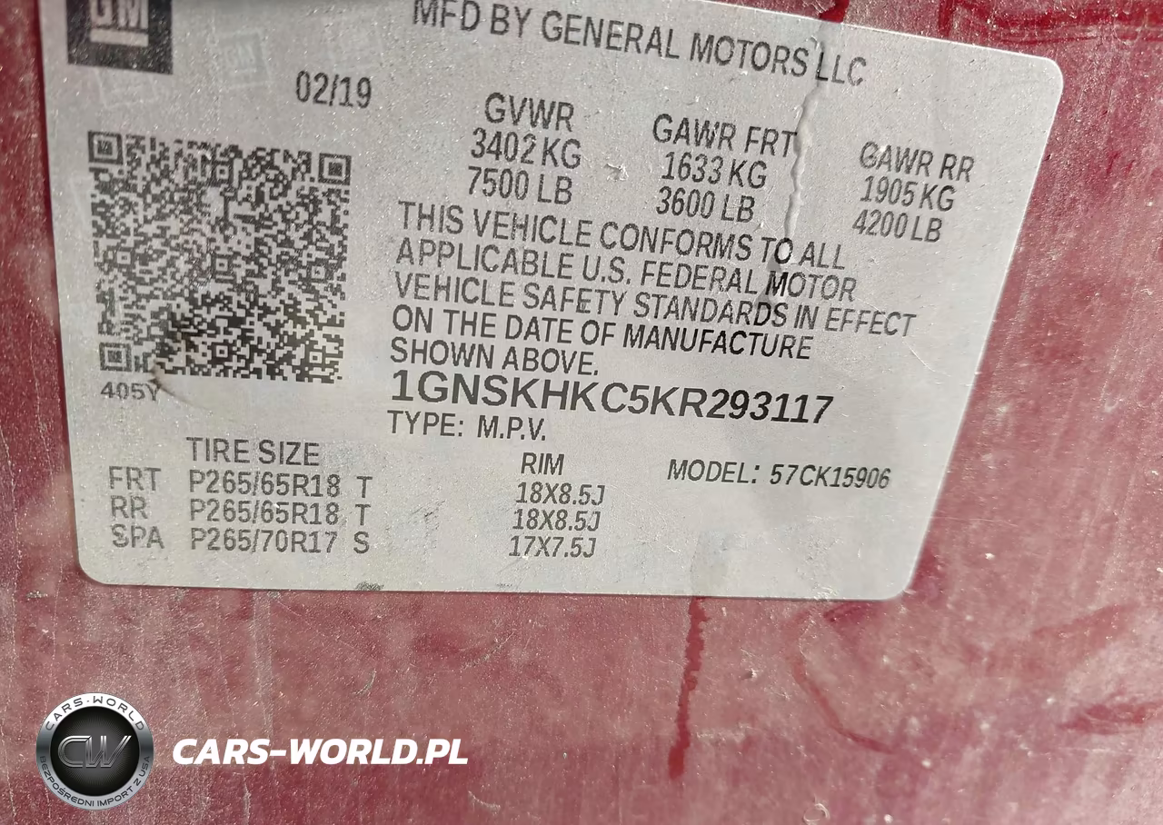 2019 Chevrolet Suburban Lt VIN:1GNSKHKC5KR293117 - 9