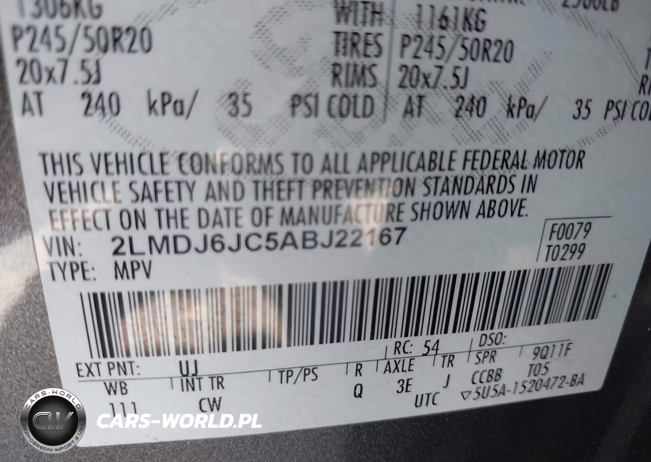 2010 Lincoln Mkx VIN:2LMDJ6JC5ABJ22167 - 9