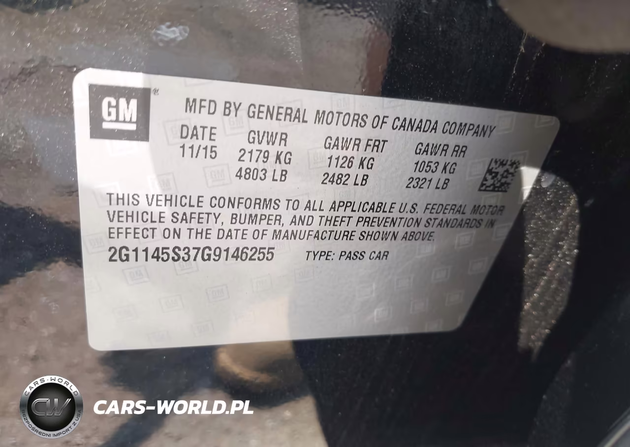 2016 Chevrolet Impala 2Lz VIN:2G1145S37G9146255 - 9
