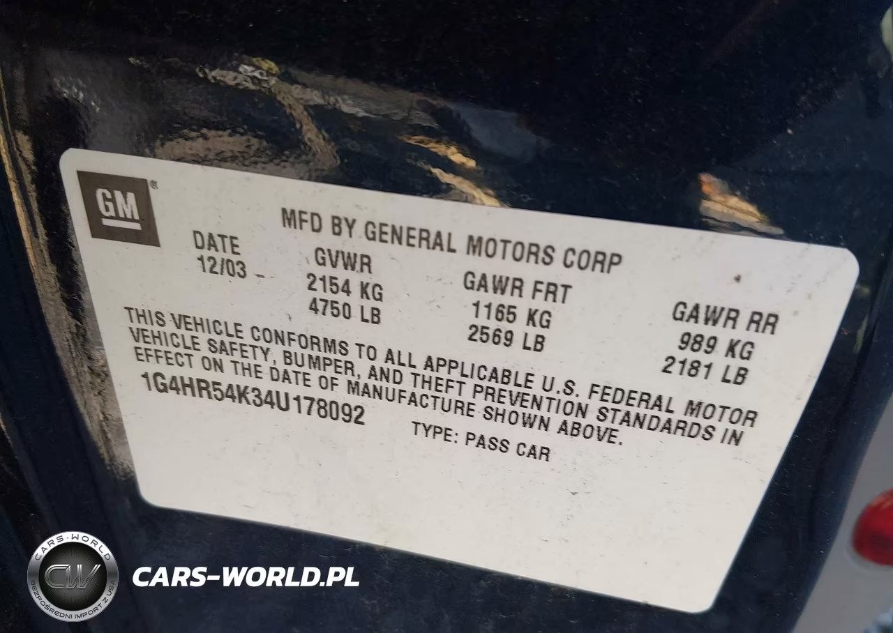 2004 Buick Lesabre Limited VIN:1G4HR54K34U178092 - 9