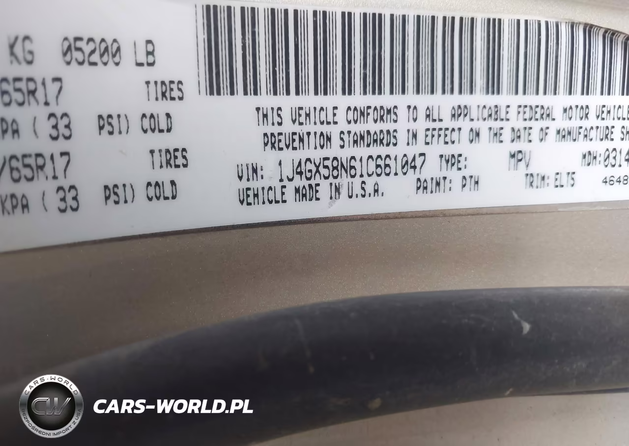 2001 Jeep Grand Cherokee Limited VIN:1J4GX58N61C661047 - 9