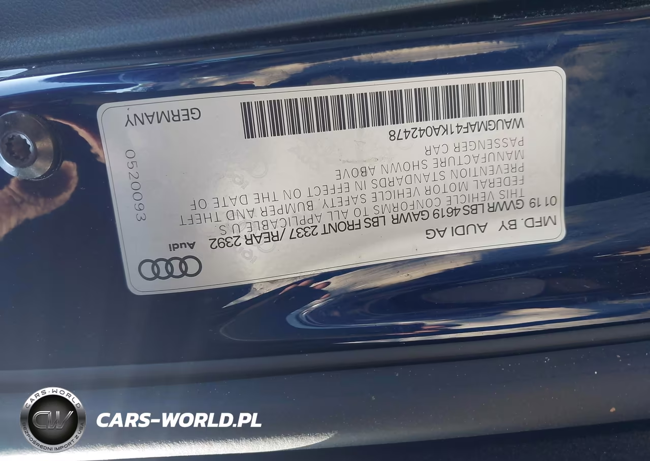 2019 Audi A4 40 Premium VIN:WAUGMAF41KA042478 - 9