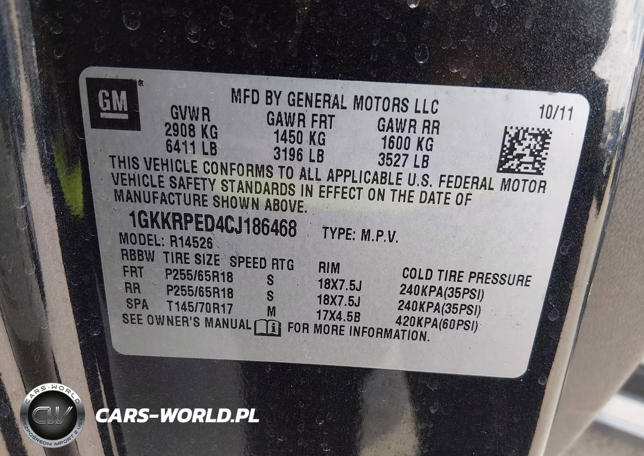2012 GMC Acadia Sle VIN:1GKKRPED4CJ186468 - 9
