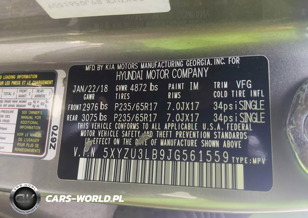 2018 Hyundai Santa Fe Sport 2.4L VIN:5XYZU3LB9JG561559 - 9