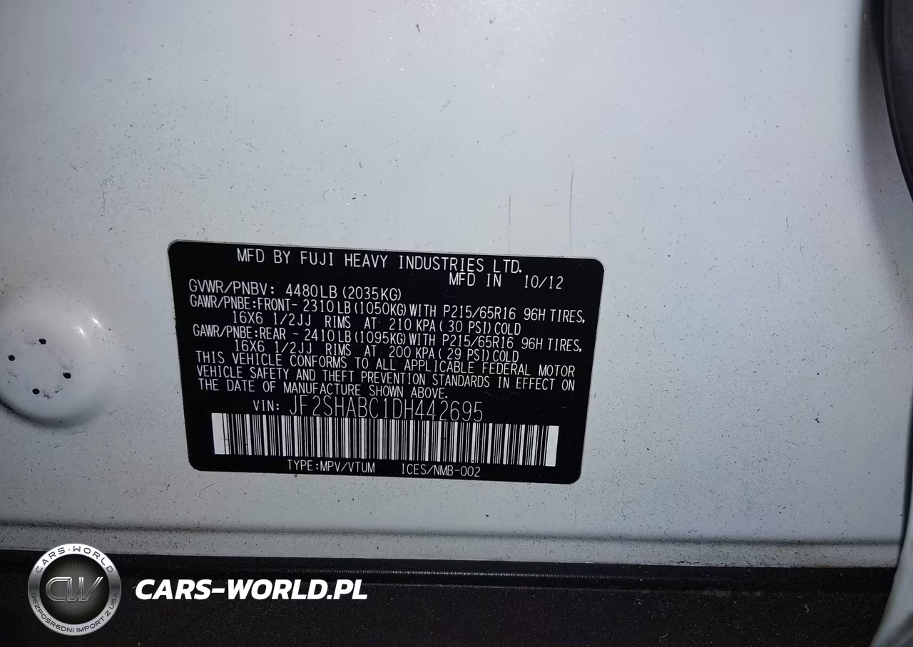 2013 Subaru Forester 2.5X VIN:JF2SHABC1DH442695 - 9