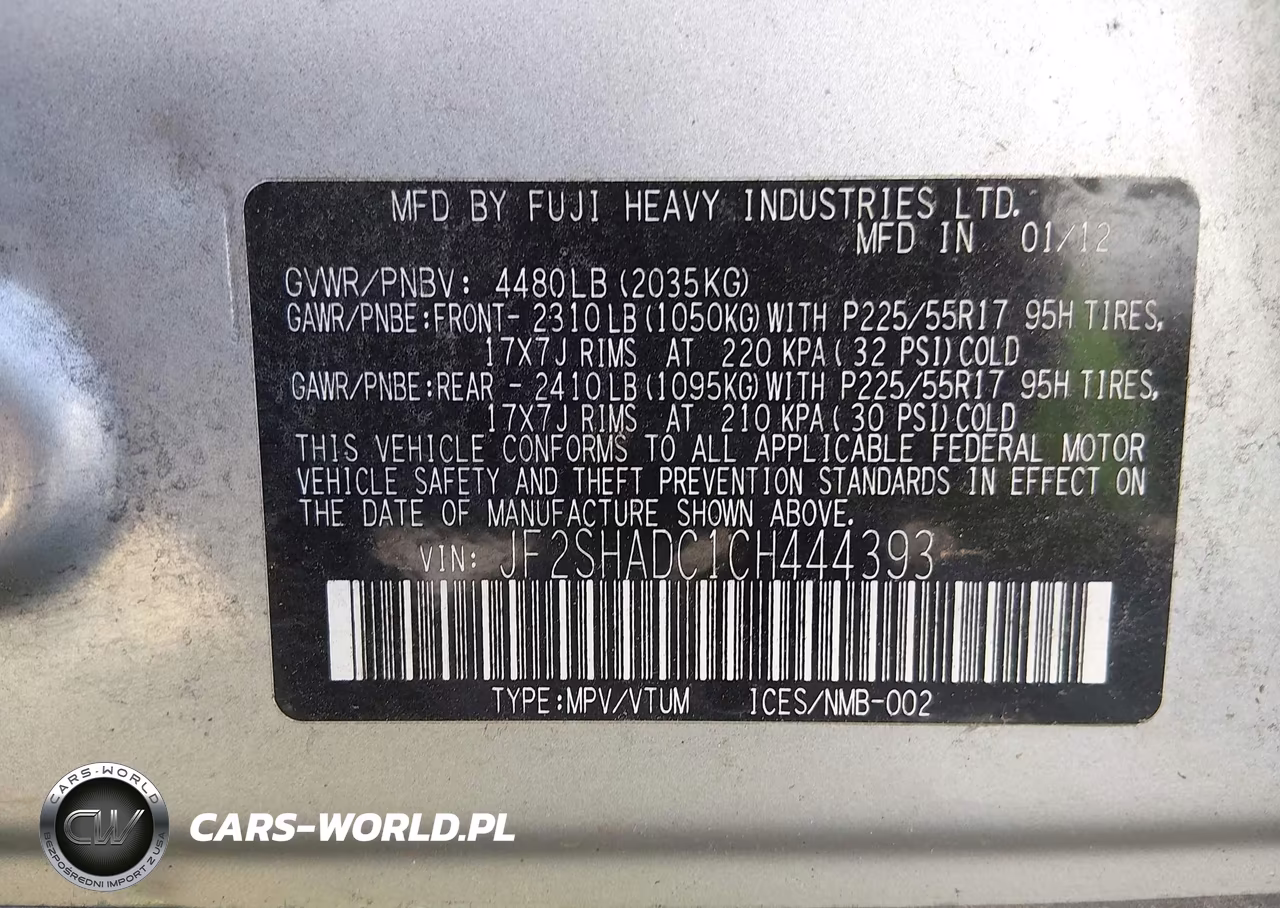 2012 Subaru Forester 2.5X Premium VIN:JF2SHADC1CH444393 - 9