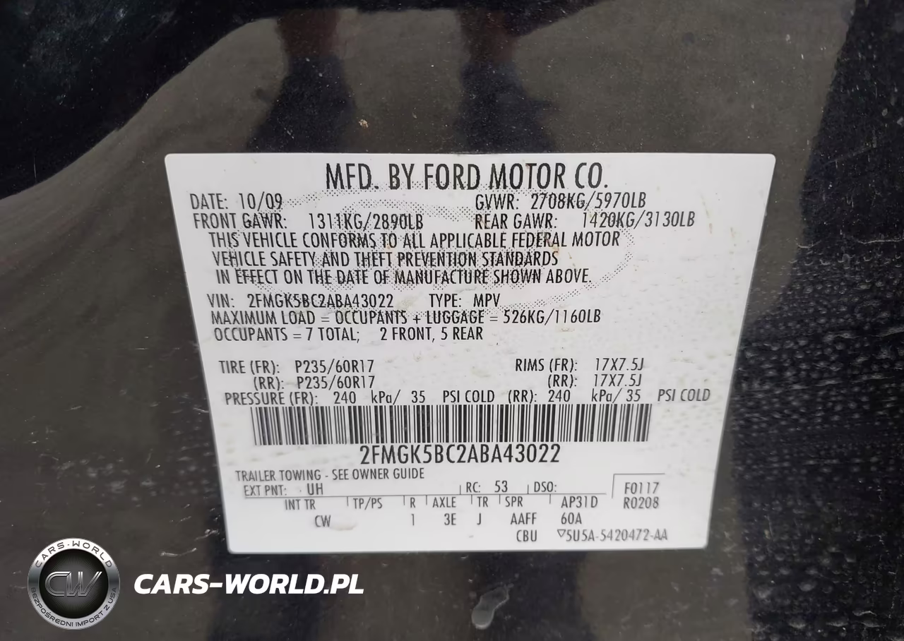2010 Ford Flex Se VIN:2FMGK5BC2ABA43022 - 9