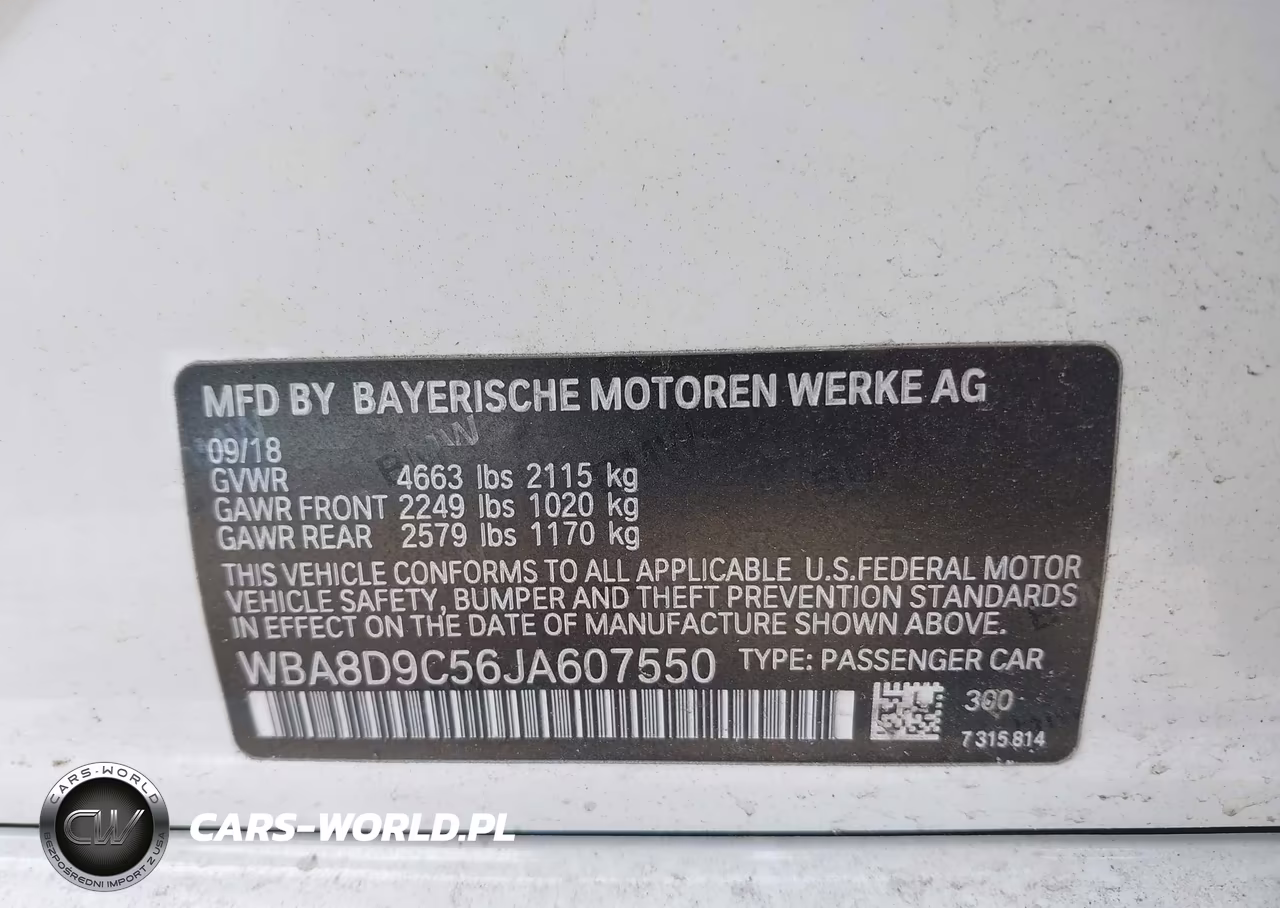 2018 BMW 330I xDrive VIN:WBA8D9C56JA607550 - 9
