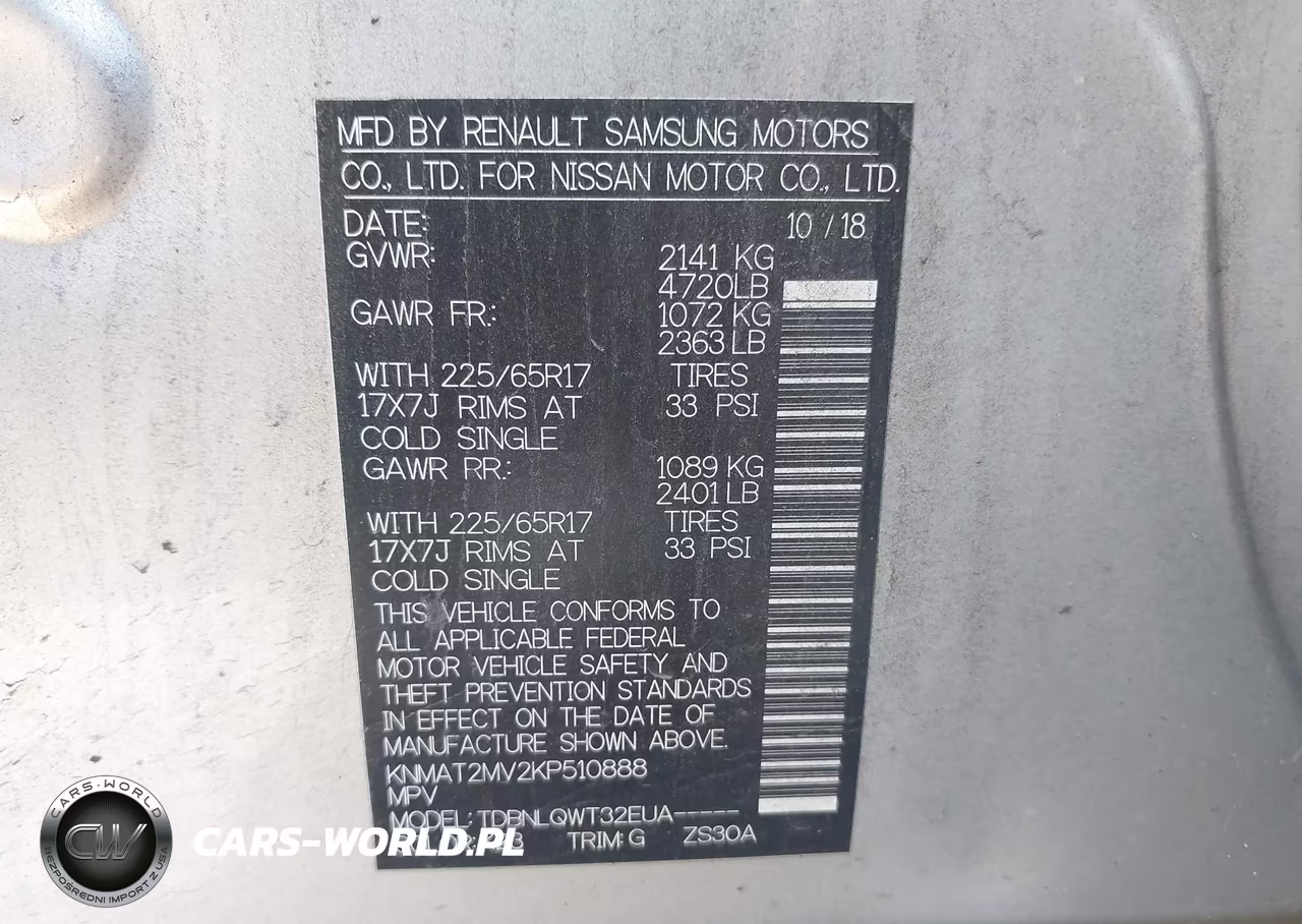 2019 Nissan Rogue Sv VIN:KNMAT2MV2KP510888 - 9