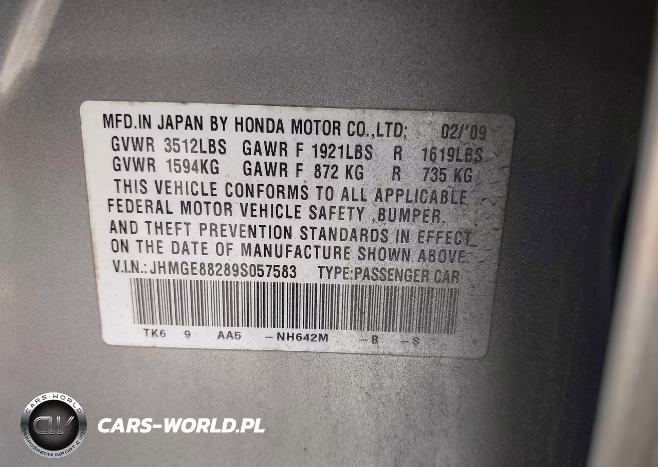 2009 Honda Fit VIN:JHMGE88289S057583 - 9
