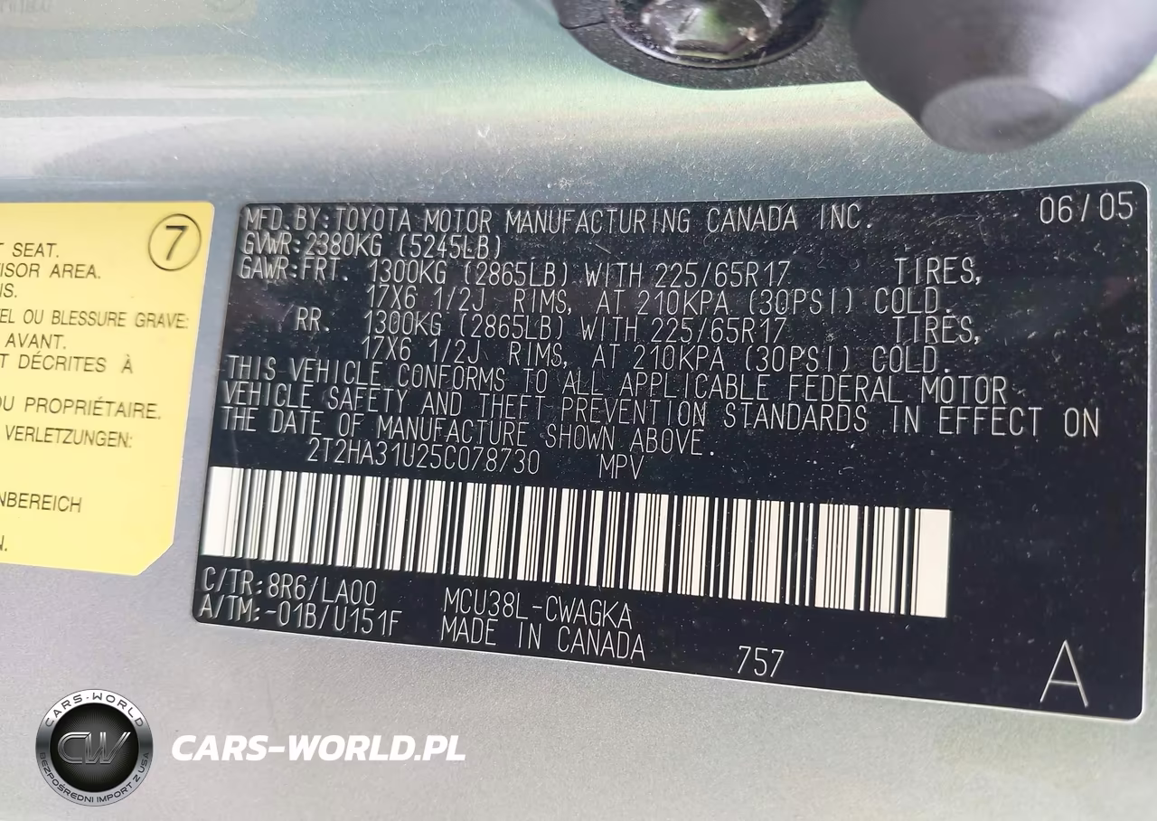 2005 Lexus Rx 330 VIN:2T2HA31U25C078730 - 9