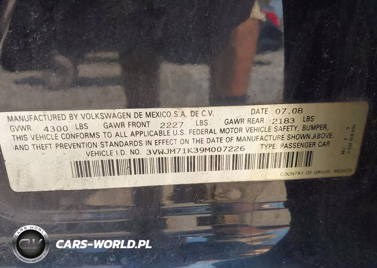 2009 Volkswagen Jetta S VIN:3VWJM71K39M007226 - 9