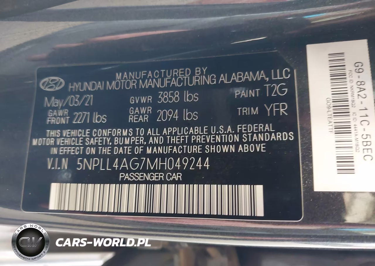 2021 Hyundai Elantra Se VIN:5NPLL4AG7MH049244 - 9