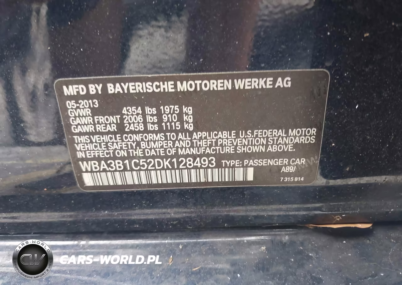 2013 BMW 320I VIN:WBA3B1C52DK128493 - 9