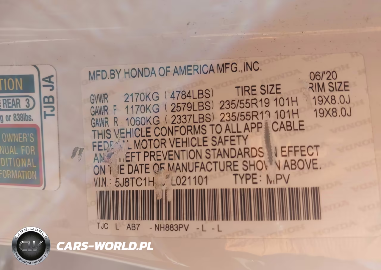 2020 Acura Rdx Standard VIN:5J8TC1H33LL021101 - 9