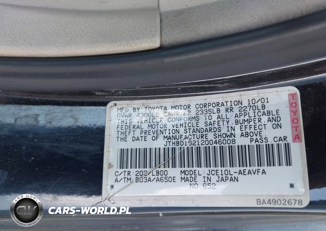 2002 Lexus Is 300 VIN:JTHBD192120046008 - 9