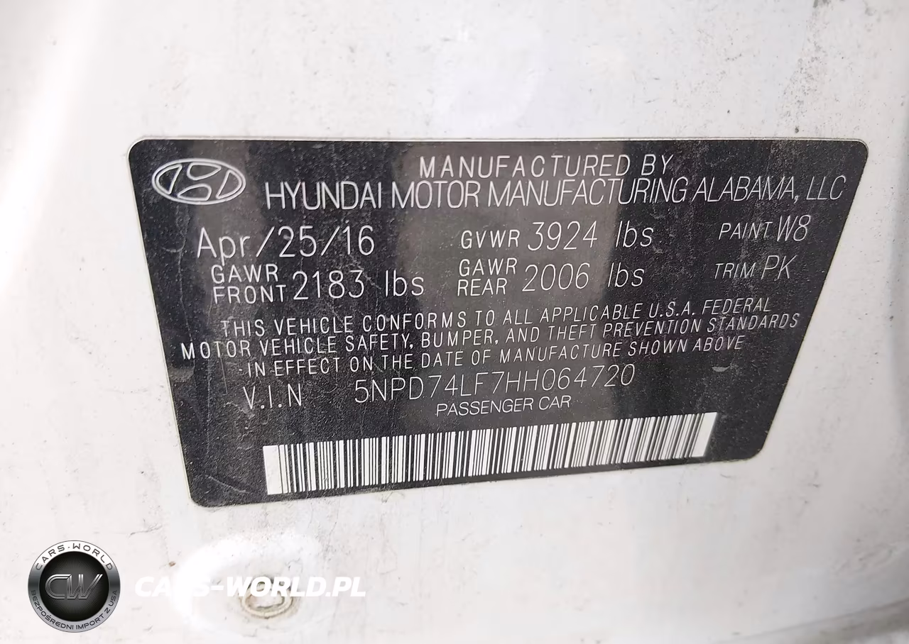 2017 Hyundai Elantra Se VIN:5NPD74LF7HH064720 - 9