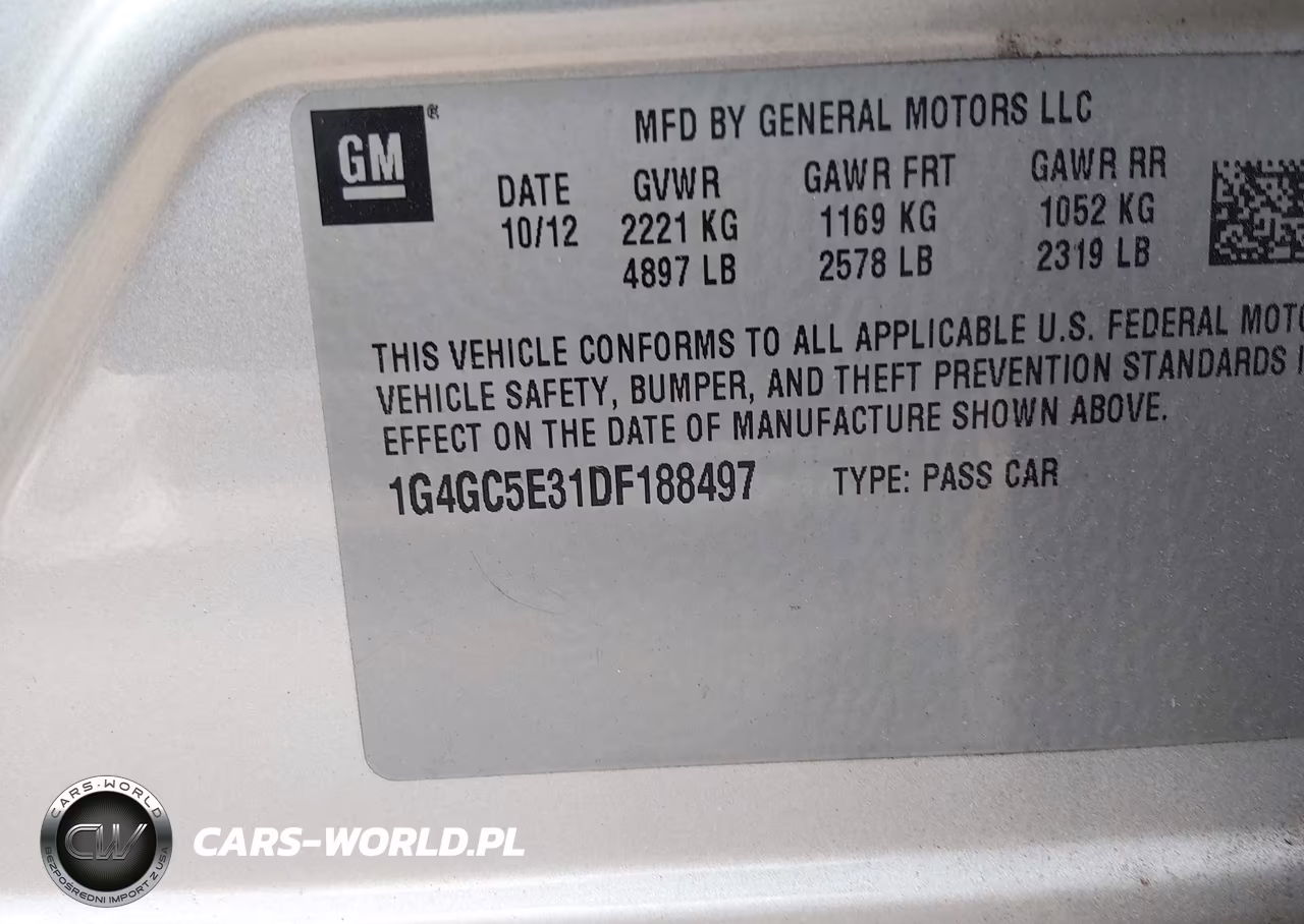 2013 Buick Lacrosse Leather Group VIN:1G4GC5E31DF188497 - 9