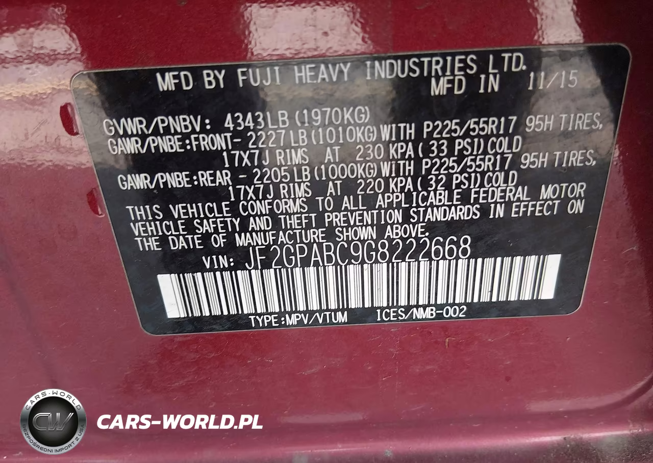 2016 Subaru Crosstrek 2.0I Premium VIN:JF2GPABC9G8222668 - 9