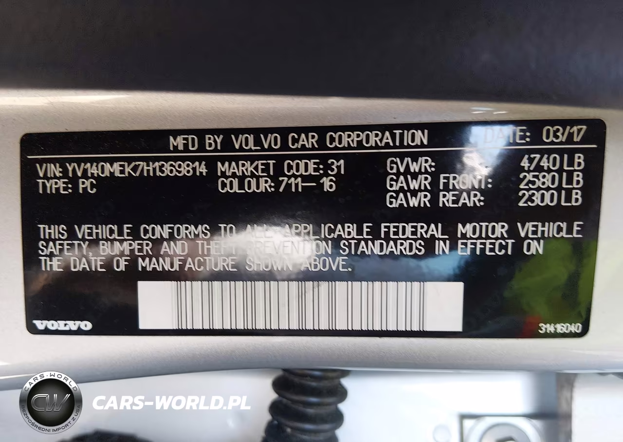 2017 Volvo V60 T5 Premier VIN:YV140MEK7H1369814 - 9
