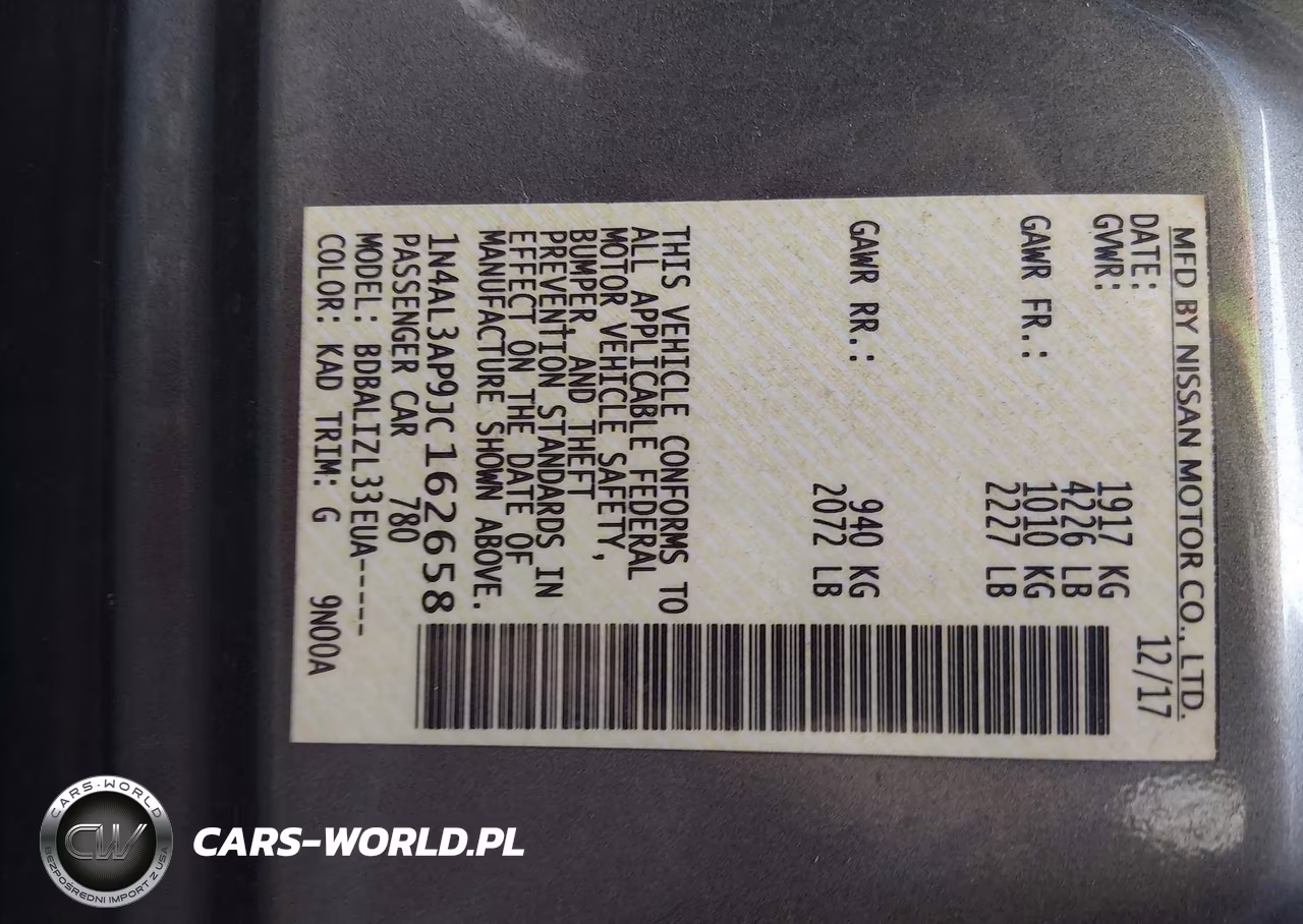 2018 Nissan Altima 2.5 Sv VIN:1N4AL3AP9JC162658 - 9