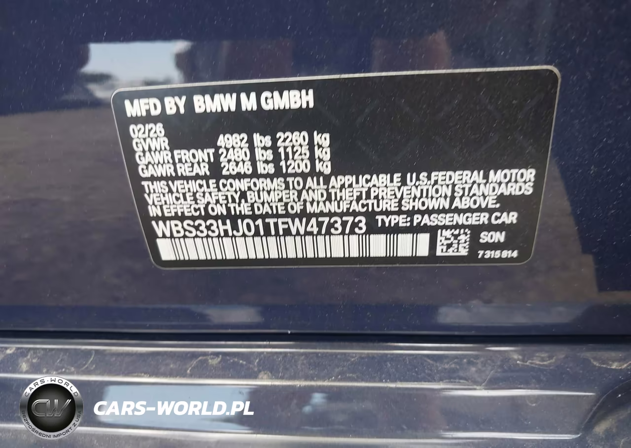 2026 BMW M3 Competition xDrive VIN:WBS33HJ01TFW47373 - 9