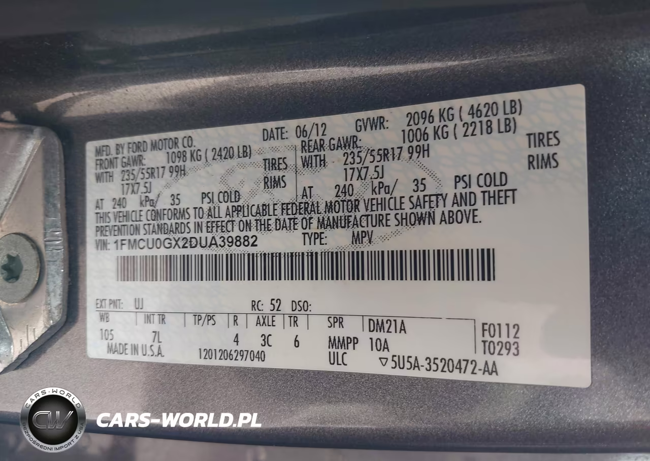 2013 Ford Escape Se VIN:1FMCU0GX2DUA39882 - 9