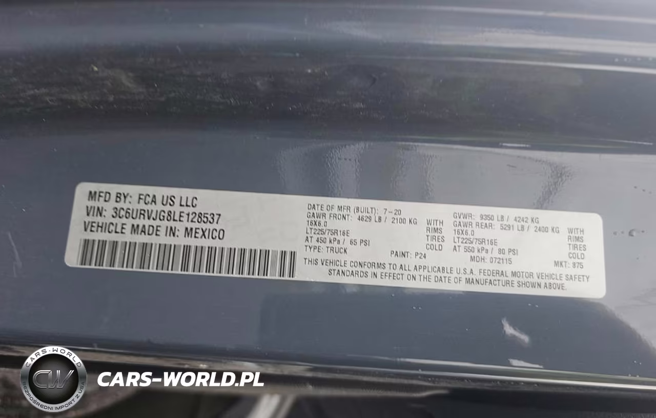 2020 Ram Promaster 3500 3500 High VIN:3C6URVJG8LE128537 - 8
