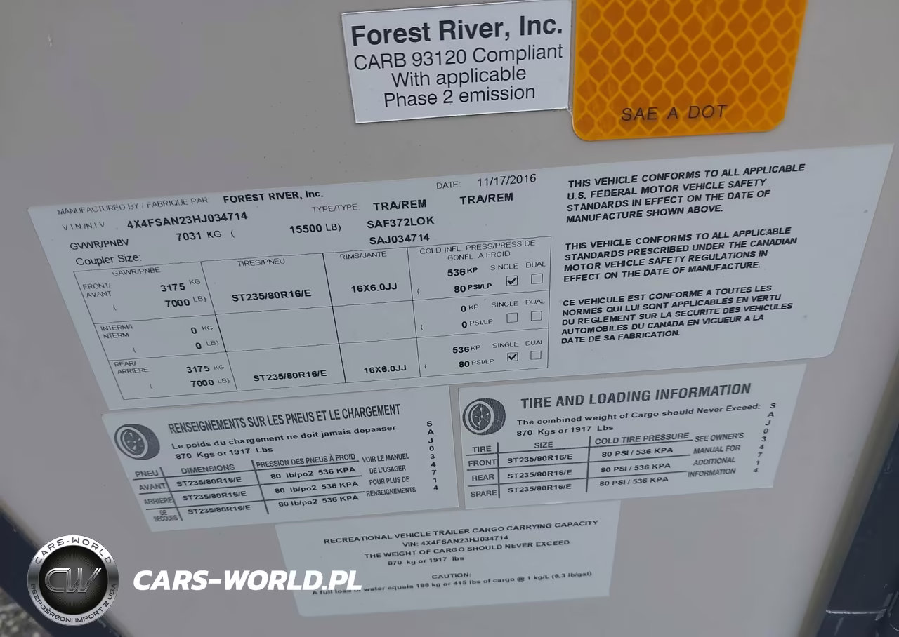 2017 Forest River Other VIN:4X4FSAN23HJ034714 - 9