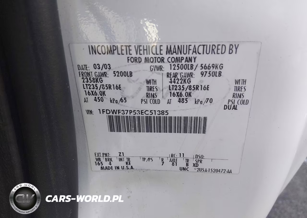 2003 Ford F-350 Xl-Xlt VIN:1FDWF37P53EC51385 - 8