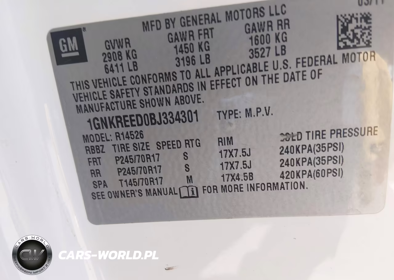 2011 Chevrolet Traverse Ls VIN:1GNKREED0BJ334301 - 9