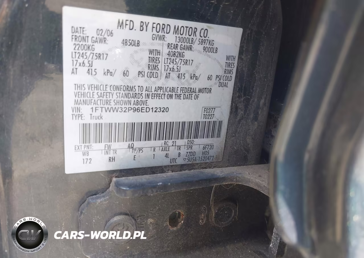 2006 Ford F-350 Lariat-Xl-Xlt VIN:1FTWW32P96ED12320 - 8