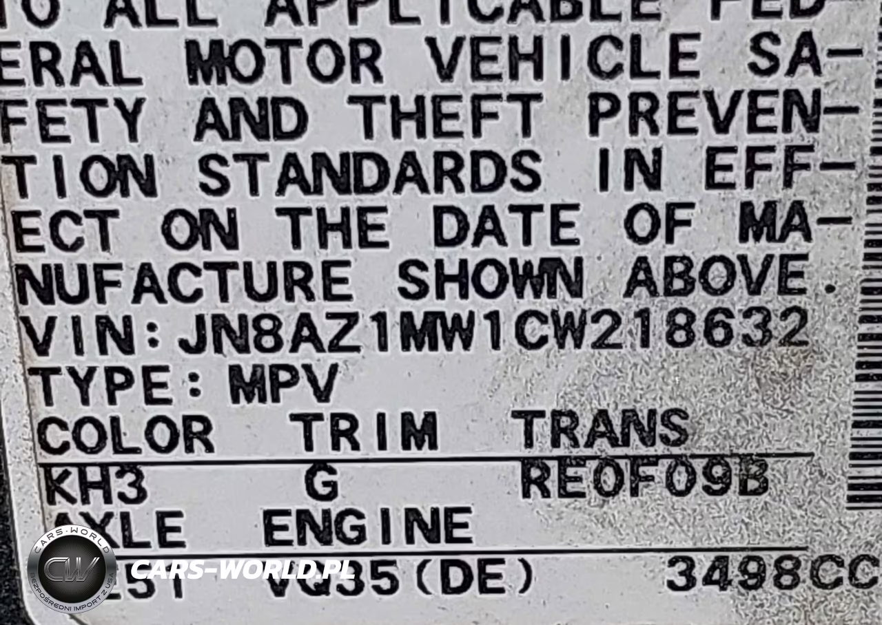 2012 Nissan Murano Sl VIN:JN8AZ1MW1CW218632 - 9