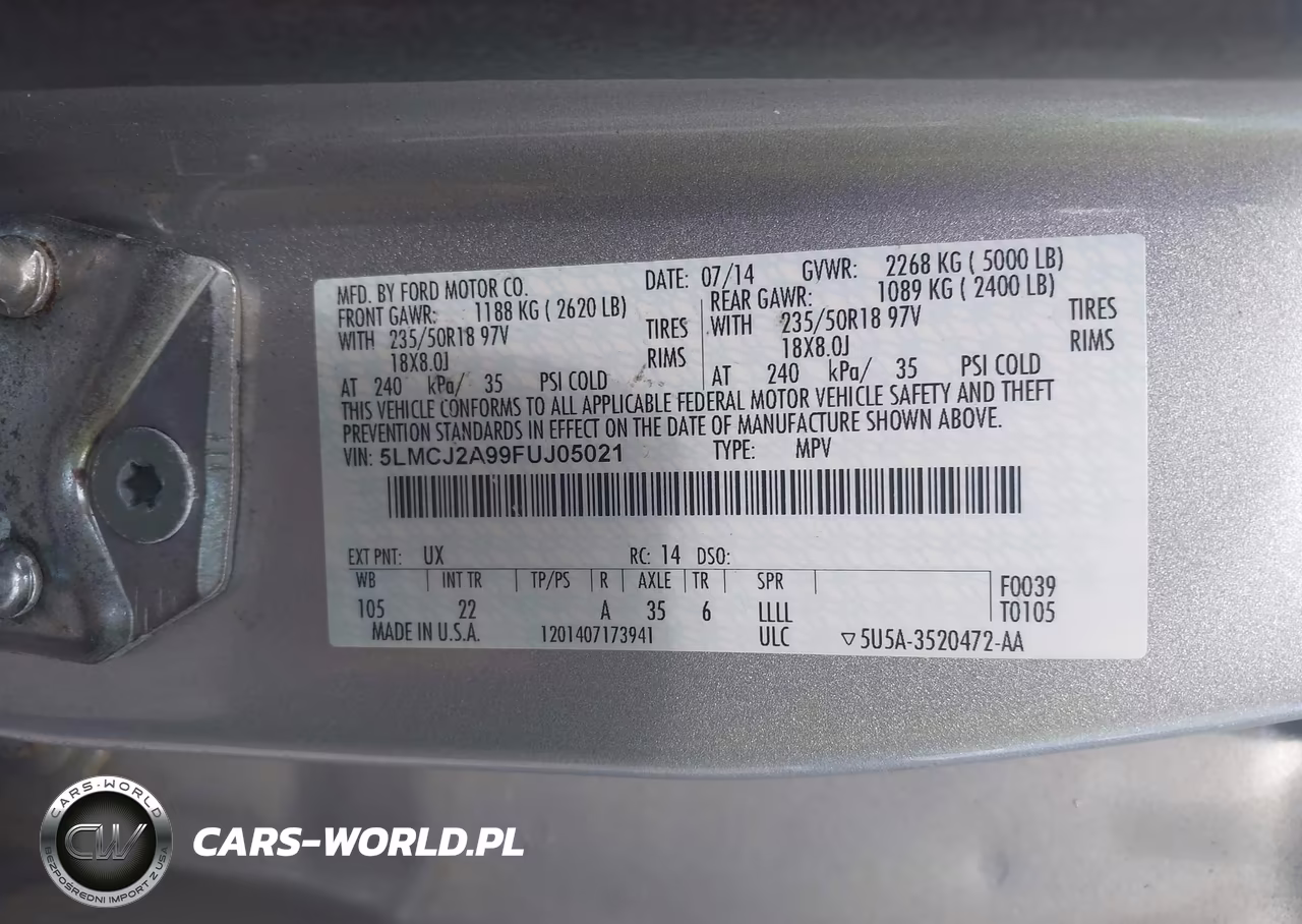 2015 Lincoln Mkc VIN:5LMCJ2A99FUJ05021 - 9