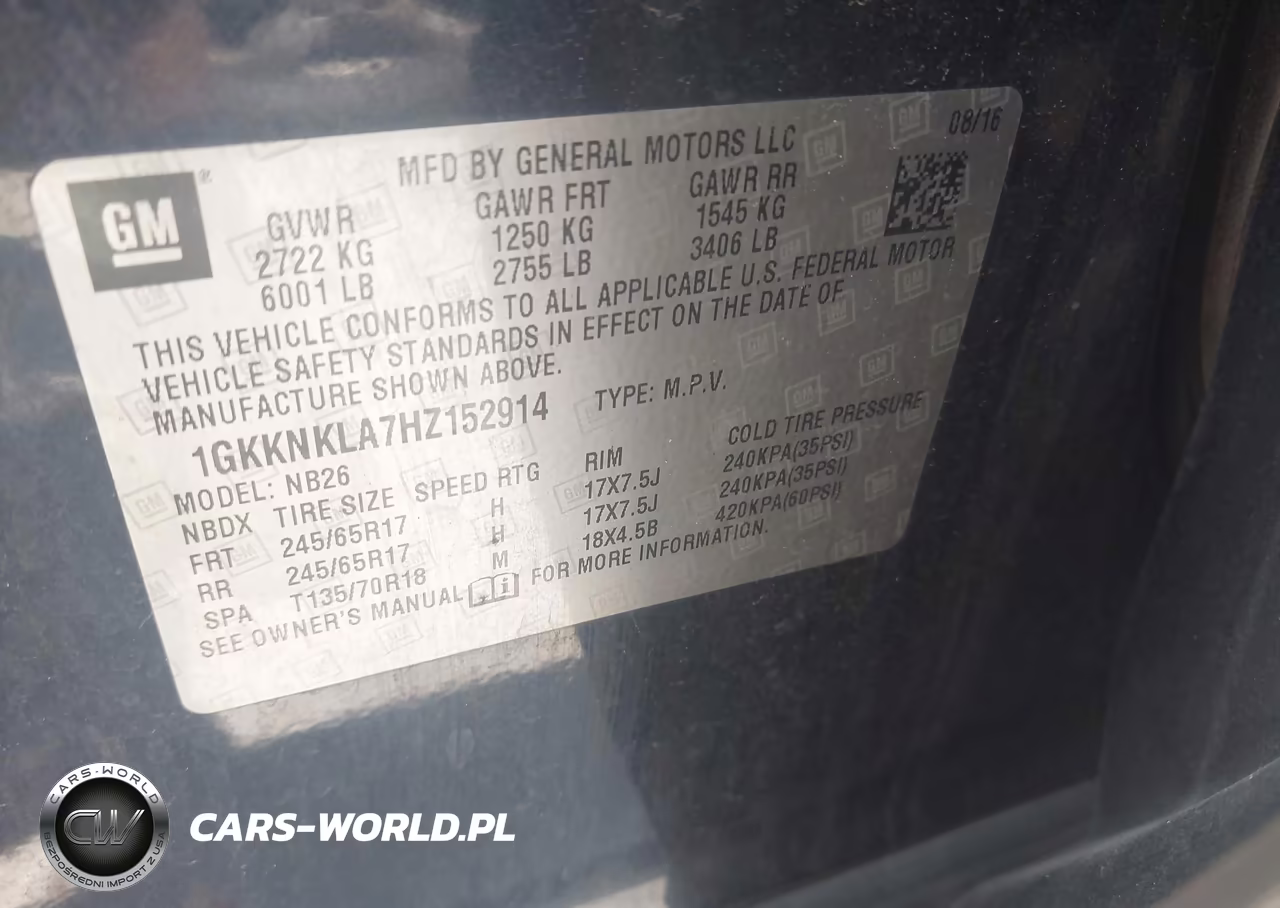 2017 GMC Acadia Sle-1 VIN:1GKKNKLA7HZ152914 - 9