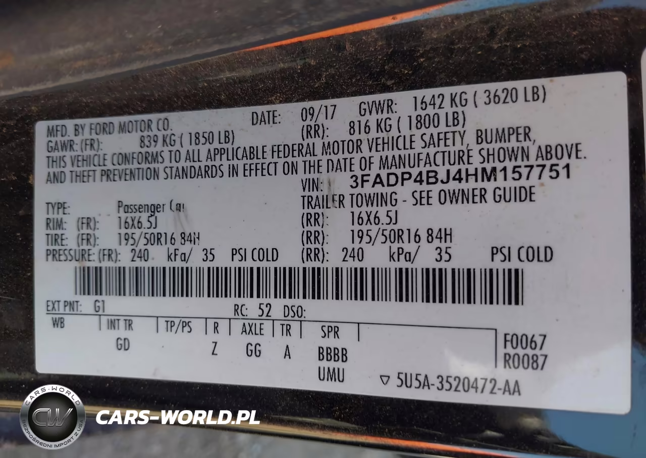 2017 Ford Fiesta Se VIN:3FADP4BJ4HM157751 - 9