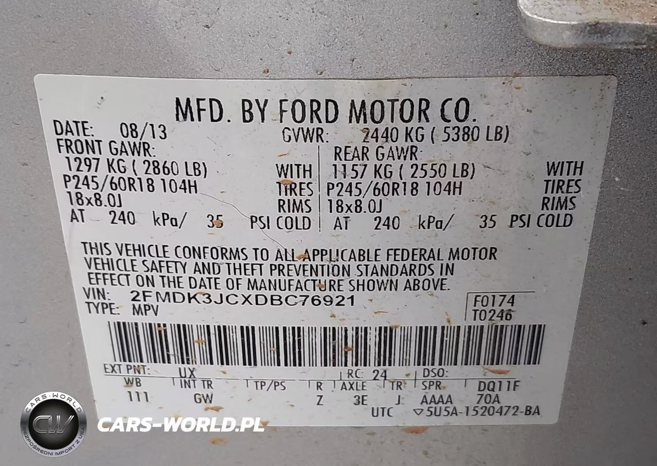 2013 Ford Edge Sel VIN:2FMDK3JCXDBC76921 - 9
