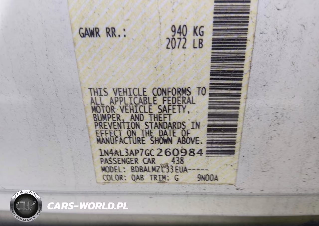 2016 Nissan Altima 2.5 Sv VIN:1N4AL3AP7GC260984 - 9
