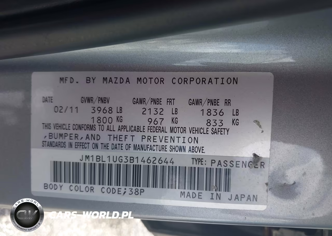 2011 Mazda Mazda3 I Sport VIN:JM1BL1UG3B1462644 - 9