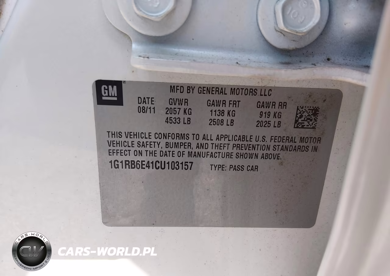 2012 Chevrolet Volt VIN:1G1RB6E41CU103157 - 9