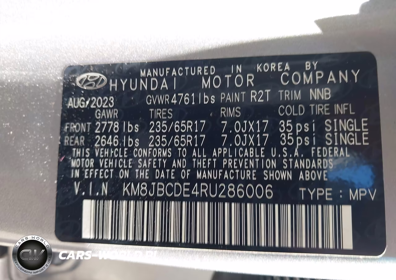 2024 Hyundai Tucson Sel VIN:KM8JBCDE4RU286006 - 9
