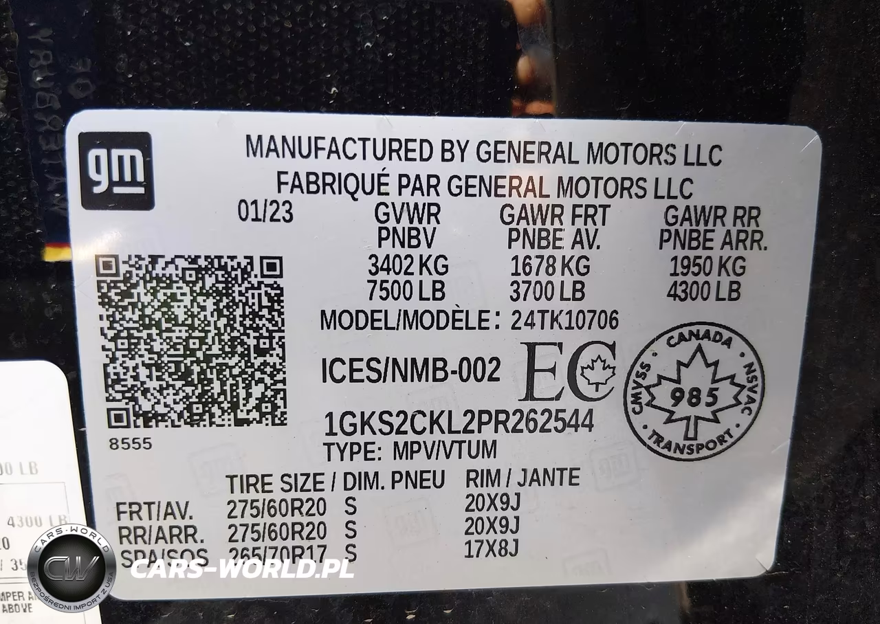 2023 GMC Yukon At4 VIN:1GKS2CKL2PR262544 - 9