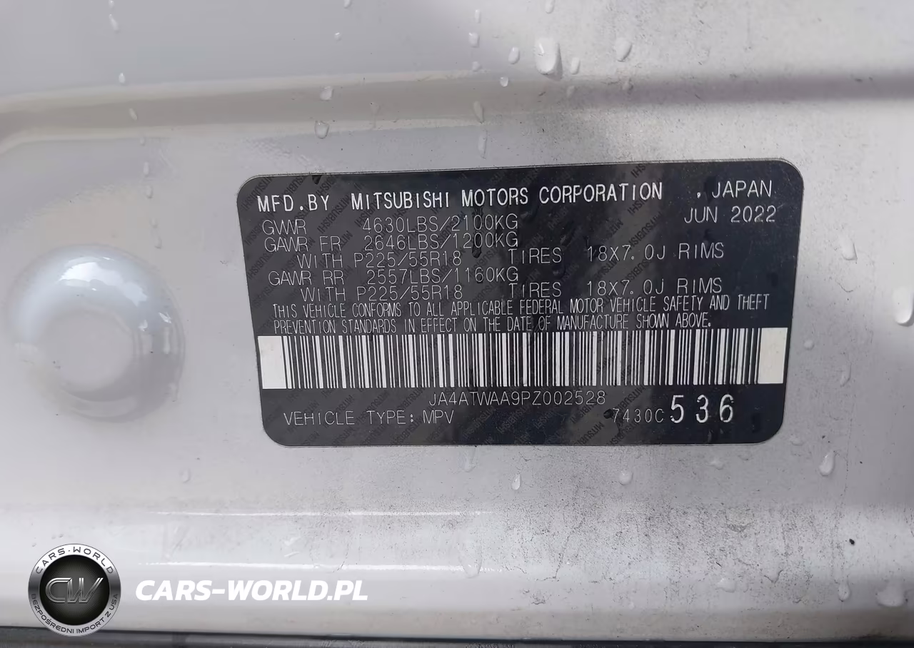 2023 Mitsubishi Eclipse Cross Se S-Awc-Sel S-Awc VIN:JA4ATWAA9PZ002528 - 9