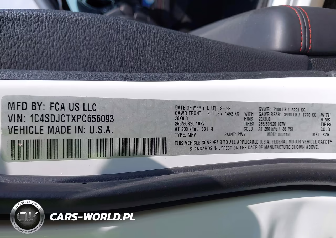 2023 Dodge Durango R-T Plus Awd VIN:1C4SDJCTXPC656093 - 9