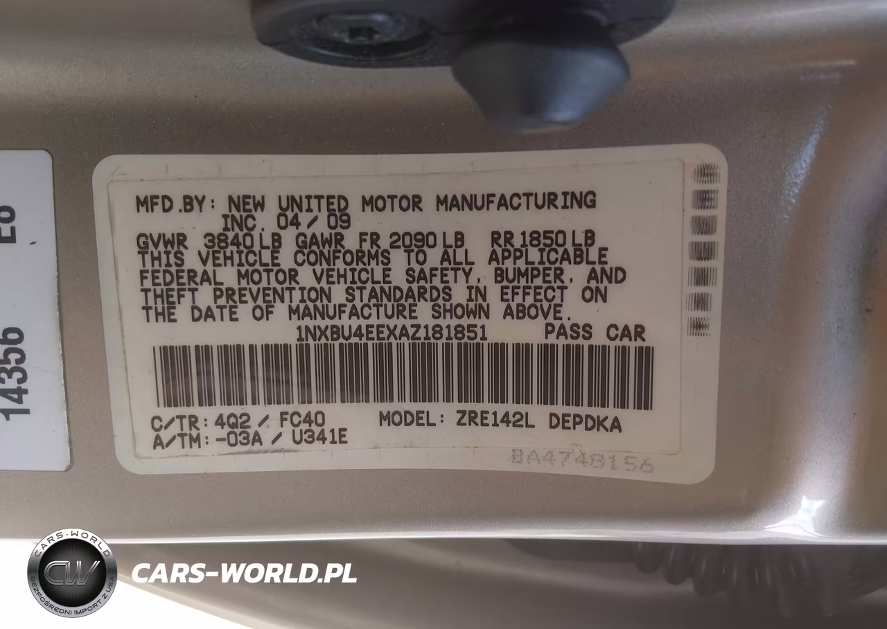 2010 Toyota Corolla Le VIN:1NXBU4EEXAZ181851 - 9