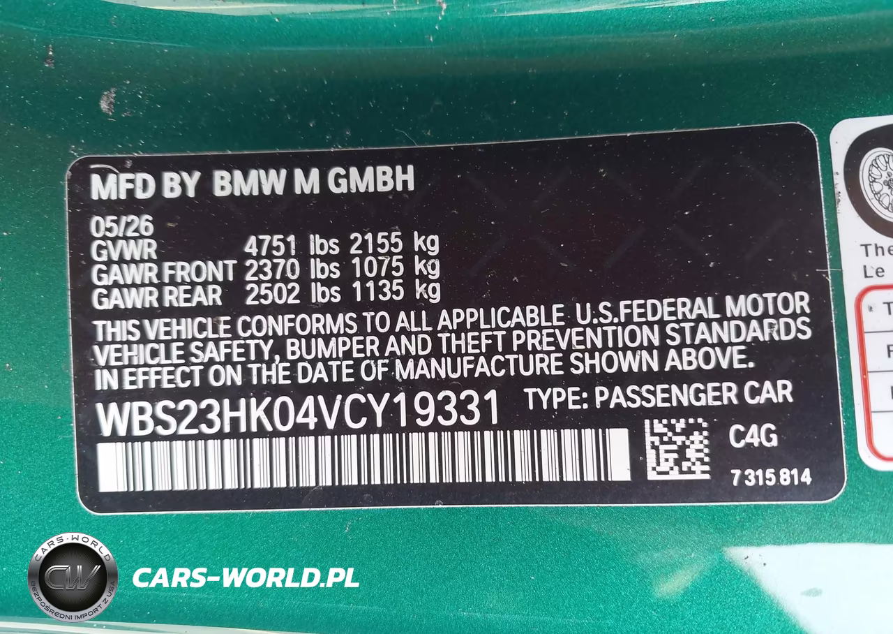 2027 BMW M4 VIN:WBS23HK04VCY19331 - 9
