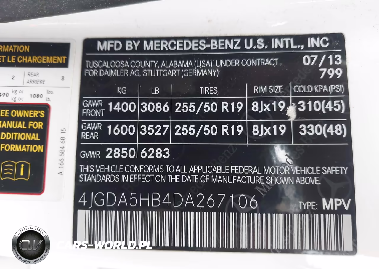2013 Mercedes-Benz Ml 350 4Matic VIN:4JGDA5HB4DA267106 - 9