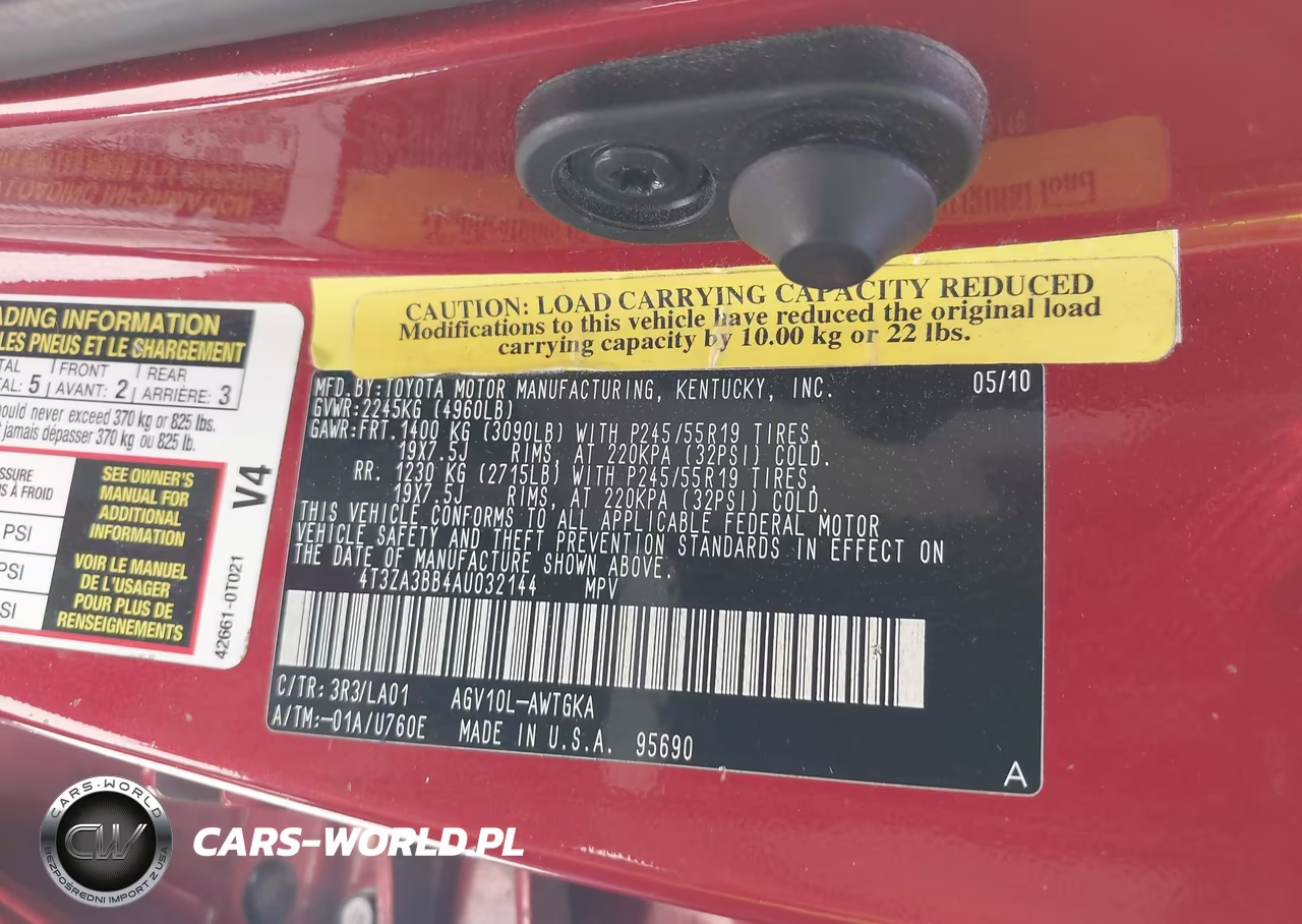2010 Toyota Venza VIN:4T3ZA3BB4AU032144 - 9